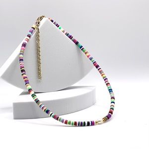 NEW….. Heishi Beaded With Freshwater Pearl Necklace